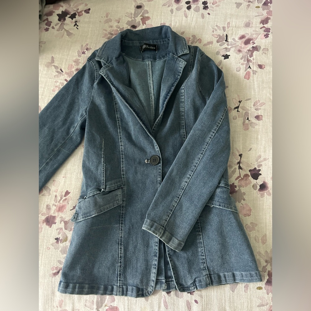 Nordstrom Blue Denim Blazer